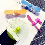 Wholesale iPhone Lighting Portable Cell Phone Mini Electric Cooling Fan (Blue)